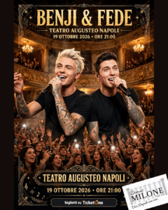 Concerto Benji e Fede Napoli 19 ottobre 2026 Teatro Augusteo ore 21 biglietti TicketOne