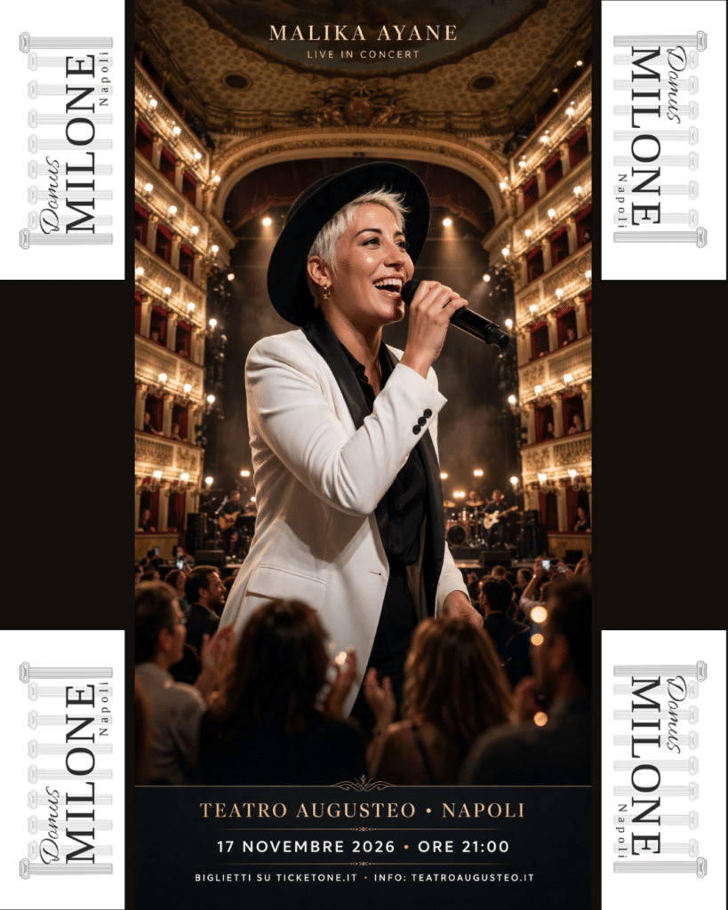 Concerto Malika Ayane Napoli 17 novembre 2026 Teatro Augusteo tour Cicale live